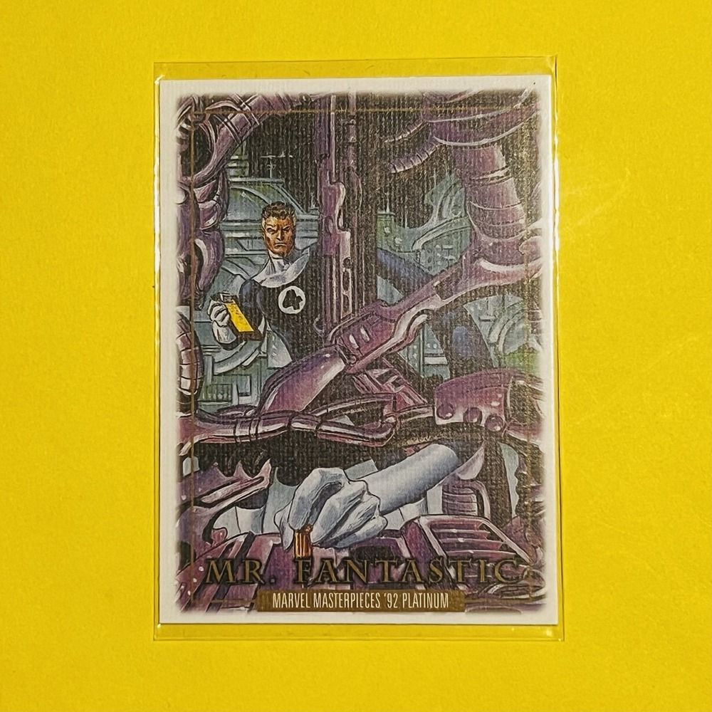 2024 Upper Deck Marvel Masterpieces '92‎ Platinum Mr. Fantastic Canvas #59 Card